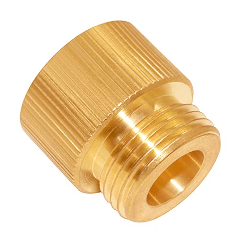 Uenede Garden Hose Bib Adapter 1-1/16" Fine Thread Female to 3/4"GHT Male | 1" Measure Inside Diameter Compatible with Outdoor Faucet to Garden Hose