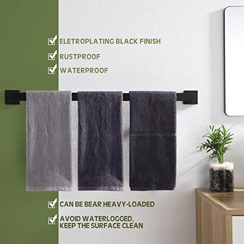 KOKOSIRI 32-Inch Single Towel Bar, Bathroom Kitchen Towel Holder, Wall Mounted SUS304 Stainless Steel Towel Rack 2 Pack, Matte Black, B4003BK-L32-P2 - color: Matte Black, size: 32-Inch (2 Pack)