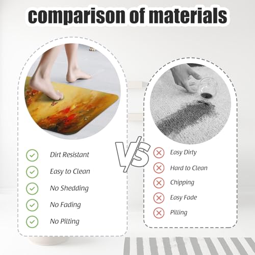 Bathroom Runner Mat Rugs Long,Cat Flower Garden Butterflies 3D Painting Diatomite Stone Bath Mat Large Absorbent Diatomaceous Non Slip Fast Dry Bathroom Rugs 16x42in - color: Design10
