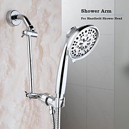 Chrome Shower Head Extension, 10 Inch Solid Brass Shower Extension Arm with Durable Anti-leak Lock Joints, Adjustable Shower Head Extension Arm - color: Chrome, size: 10 Inch