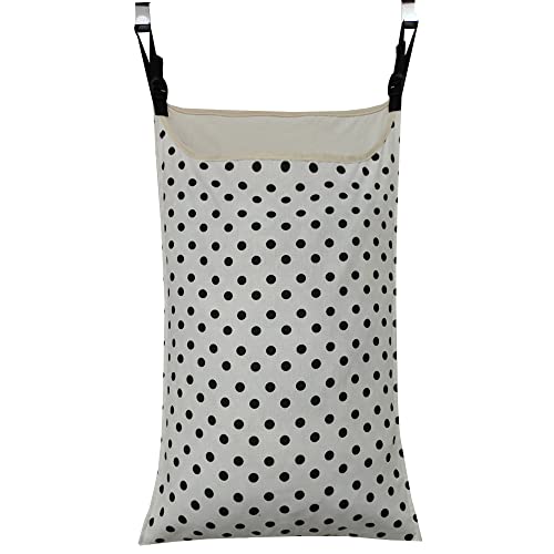 Adjustable Space Saving Door Hanging Laundry Hamper Bag Dorm Laundry Bag,Wide Open Top Over The Door Laundry Hamper with Free Hanging Hooks