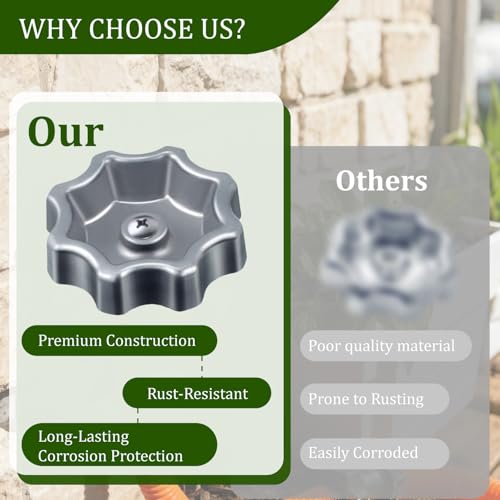 Outdoor Faucet Handle Replacement,Compatible with Outdoor Faucets | Adapter Fits 8 or 12-Point Broaches,Compatible with 3/8" Square Stems,Rust-Resistant Metal,Screws Included