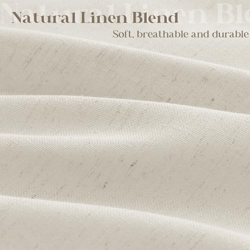 Oatmeal Linen Shower Curtain for Bathroom Water Repellent 72x72 Inch | Neutral Simple French Country Shower Curtains 72 Inches Long Earthy Tone Greige Taupe Greyish Beige with Hooks Flax Burlap - color: Linen, size: 72"W x 72"L (Pack of 1)
