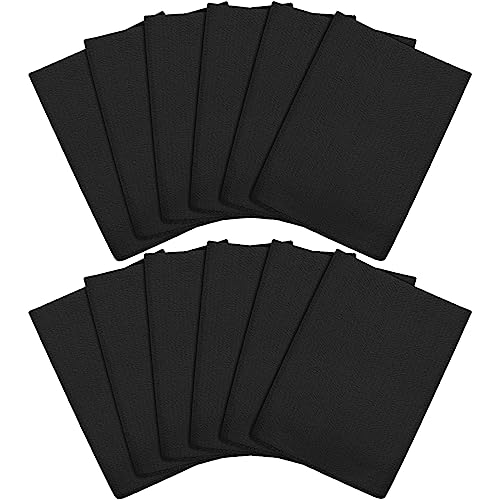 Tatuo 12 Pcs Korean Exfoliating Mitt, Bath Sponges,Small,Black | Italy Towel, Viscose Rayon, Exfoliates Dead Skin, for Daily Shower, Home Spa and Travel Use, Multi Color, Full-body Cleaning - color: Black, size: Small