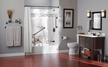 Moen LR8724D1GOWB Bathroom Safety 24-Inch Designer Bathroom Grab Bar with Curled Grip, Old World Bronze - color: Old World Bronze