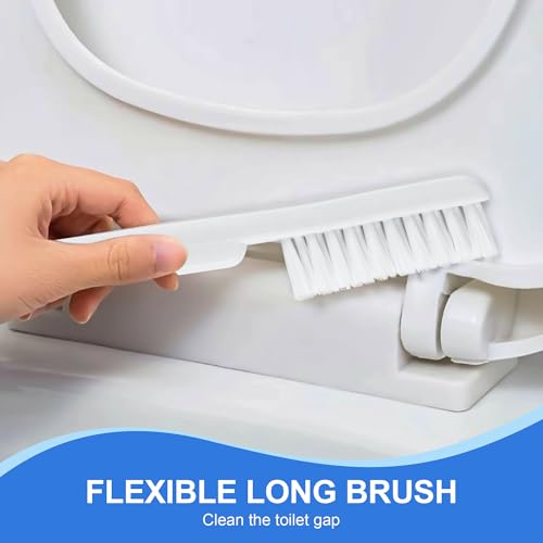 Silkyhose 3 in 1 Toilet Brush & Plunger, Wall Mounted with Crevice Brush | Built-in Storage Holder. Rust-resistant, Durable. Non-Slip Grip. Easy to Install. For Bathroom, Floor & Tile Cleaning.