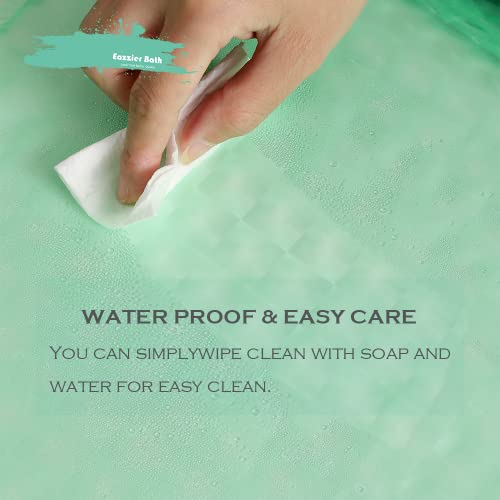 Green 3D Crystal Plastic Shower Curtain Liner, 72x72 Inch Thin Lightweight Ice Cube Plastic Bathroom Shower Showroom Inner Curtain with Rustproof Metal Grommet Holes and Weighted Magnets - color: B-green, size: 72"W x 72"L (Pack of 1)
