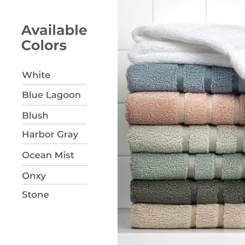 Cariloha Bamboo Viscose Bath Towels – Plush, Quick Dry Towel – Turkish Cotton & Bamboo Viscose Blend – Large Bathroom Towels 30x56 – Luxury Hotel Bath Towel – Odor Resistant – Onyx - color: Onyx