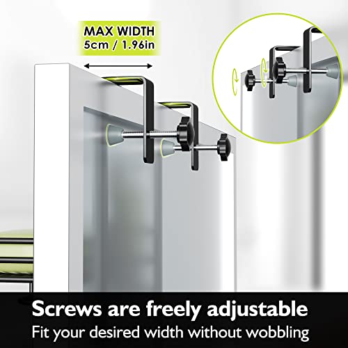 Orimade Over the Door Shower Caddy Adjustable 5 Tier Black,Bathroom Hanging Organizer Shelf Rustproof with 4 Hooks,Shower Basket with Soap Holder and Suction Cup - color: Black-5T