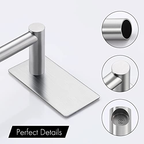 KES 12-Inch Self Adhesive Single Towel Bar Towel Hanger Wall Mount No Drill Bathroom Lavatory SUS304 Stainless Steel Brushed Finish, A7000S30-2 - color: Grey (Brushed Finish), size: 12 Inch