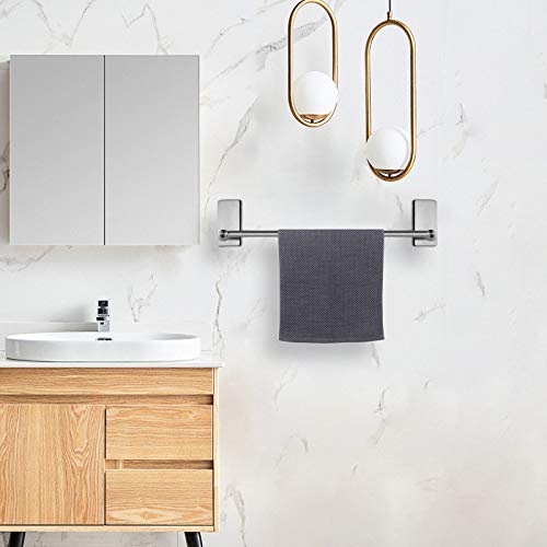 NearMoon Self Adhesive Bathroom Towel Bar- Stainless Steel Bath Wall Shelf Rack Hanging Towel Stick On Sticky Hanger Contemporary Style, NO Drilling (1 Pack, Brushed Nickel, 24-Inch Towel Rack) - color: Brushed Nickel, size: 24-Inch