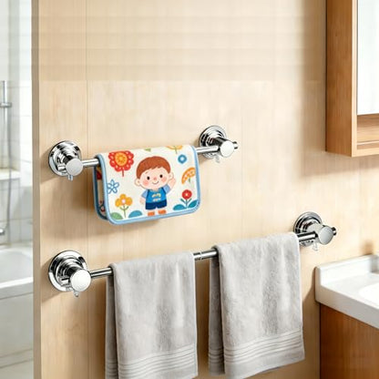 JiePai 17-28 Inch Extendable Suction Cup Towel Bar for Bathroom,Chrome | Adjustable,No Drill Removable Vacuum Towel Rail,Heavy Duty Wall Mount ,For Smooth Surfaces,for Bathroom & Kitchen - color: Chrome