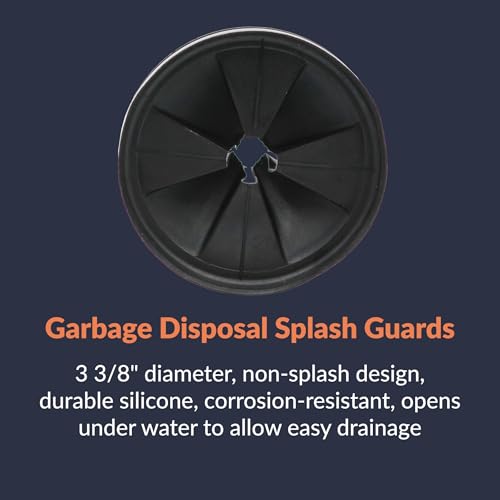 Newhouse 3-3/8-in. Diameter Garbage Disposal Splash Guards GDSPLSH, Kitchen Sink Splash Guard and Drain Cover, Easy-to-Clean Garbage Disposal Rubber Insert, Rust-Resistant Durable Silicone Sink Insert