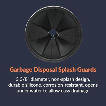 Newhouse 3-3/8-in. Diameter Garbage Disposal Splash Guards GDSPLSH, Kitchen Sink Splash Guard and Drain Cover, Easy-to-Clean Garbage Disposal Rubber Insert, Rust-Resistant Durable Silicone Sink Insert