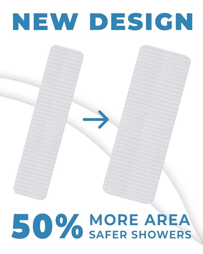 Rectangle and XXL Rectangle – Anti-Slip Shower Stickers, 36 PCS Clear Adhesive Safety Strips