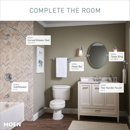 Moen Idora Chrome Two-Handle Centerset Bathroom Sink Faucet with Drain Assembly, 84115 (Pack of 2) - color: Chrome, size: 4 Inch Centerset (Pack of 2)