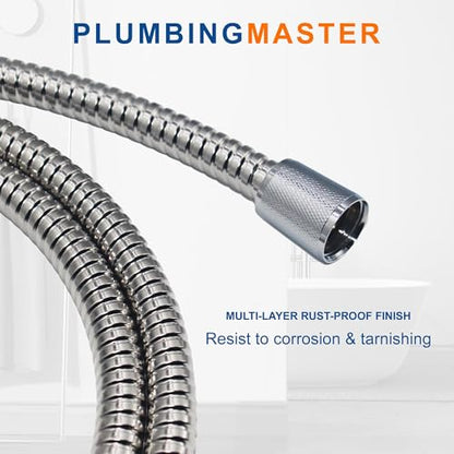 (50pcs) PLUMBINGMASTER Shower Hose 79 Inches Stainless Steel Handheld Shower Head Hose Replacement with Brass Nut Long Fexible Shower Hose Extension - size: 79 inch(50pcs)