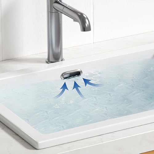 Enbol 20.6" x 14.5" Drop in Bathroom Sink Rectangule Vessel Sink Self-rimming Top Mount Bathroom Sink White Ceramic Lavatory Vanity with Overflow O2014-1 - style: 20.6" X 14.5"
