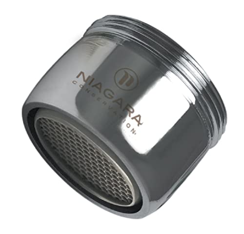 Niagara Conservation - N3210B-PC-T 1.0 GPM Dual Thread Pressure Compensated Bubble Spray California Compliant Faucet Aerators, 6 Pack - Standard Chrome Sink Faucet Aerator with Low Flow Rate - color: Chrome, style: 1.0 GPM (Bubble)