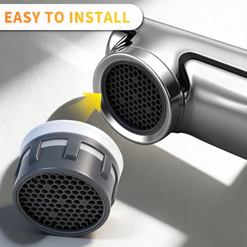 216721 Water Faucet Aerator for Moen Bathroom Kitchen Sink Inserts 2 pcs | Replacement Parts 1.0 gallon per minute Compatible with Chateau, Castleby, Villeta, Eva, Level, Waterhill, Vestige, Kingsley