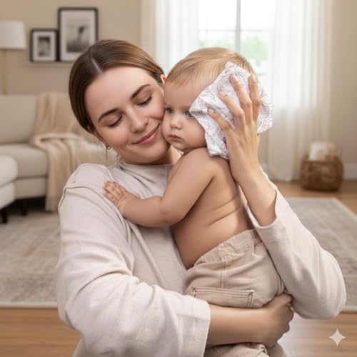 Muslin Baby Washcloths for Newborns, Pack of 8, 11"x11", Super Soft Cotton, Absorbent and Gentle, Baby Cotton Wipes, Baby wash Cloths - color: Pink and Fish