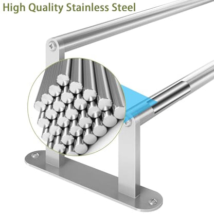 Towel Rack for Bathroom, Double Towel Bar 24Inch, Stainless Steel Bathroom Towel Holder, Double Towel Hanger Wall Mounted Towel Rod, Bathroom Towel Rack(Brushed Nickel) - size: 24 Inch