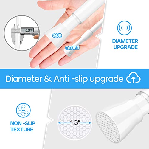 Tension Curtain Rod 1pcs Tension Rods For Windows 28 to 48 Inch | Spring Curtain Rod Adjustable Tension Rod White Tension Curtain Rod of Bathroom Window Curtain Rod Non Slip Tension Rod - color: White, size: 28-48 inch 1pcs