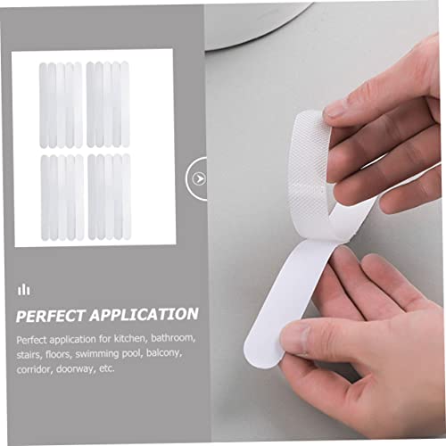 TEHAUX 4sets Slip Mat Skid Shower Stickers Skid Bathtub Stickers Self-Adhesive Strips Strong Adhesive Stair Tape
