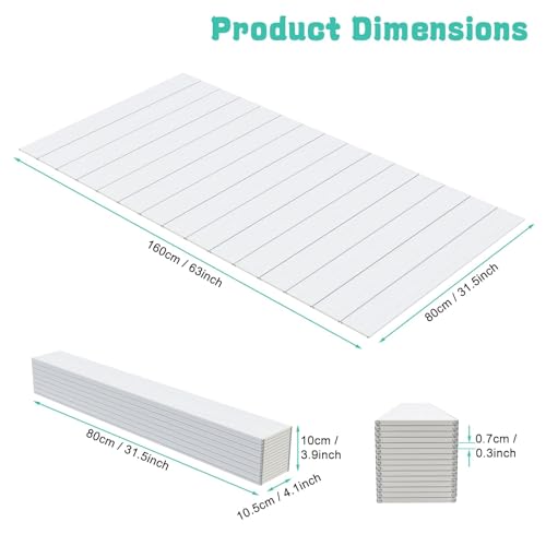 Bathtub Tray - 63x31.5x0.3in Foldable Anti-dust Bathtub Cover Bath Insulation Cover, PVC Shutter Bath Lid Fit Most Tubs, Can Store Wine Glass, Books, Tablets, Cellphones - size: 63" x 31.5" x 0.3"