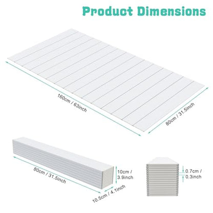 Bathtub Tray - 63x31.5x0.3in Foldable Anti-dust Bathtub Cover Bath Insulation Cover, PVC Shutter Bath Lid Fit Most Tubs, Can Store Wine Glass, Books, Tablets, Cellphones - size: 63" x 31.5" x 0.3"