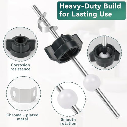 Sink Pivot Rod Replacement,18MM Ball, Bathroom Sink Drain Stopper Kit | Ball Pop Up Stopper Lever Compatible with Price Pfister, Delta, Lavatory Pop Up Center Piece Assembly - size: 18mm ball+ lever