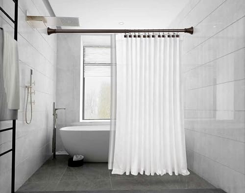 Shower Hooks - Double Shower Curtain Rings for Bathroom - Rust Resistant Shower Curtain Hooks for Shower Curtain or Liner - Shower Curtain Rings with Crystal Design - Set of 12, Oil Rubbed Bronze - color: Oil Rubbed Bronze