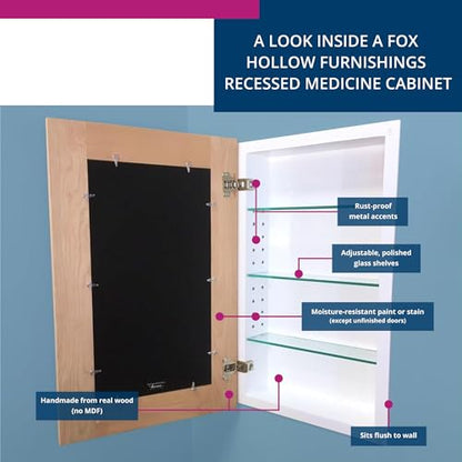 Shaker Style Medicine Cabinet - No Mirror! (Unfinished, 14x24) - color: Unfinished, size: 14x24
