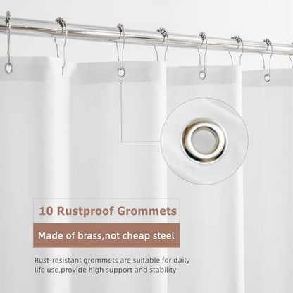 Felisa Stall Fabric Shower Curtain Liner with 3 Magnets,54 x 74 inche Hotel Quality & Soft Cloth Shower Curtain,Washable White Shower Curtain Liner for Bathroom - size: 54"W x 74"L (Pack of 1)