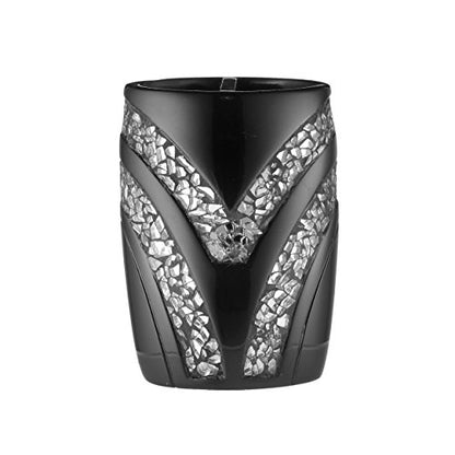 Zahari Home Sinatra Bath Tooth Brush Holder Modern Tooth Brush and Toothpaste Holder, Black - color: Black, size: 4.25" x 3" x 3" Tooth Brush Holder
