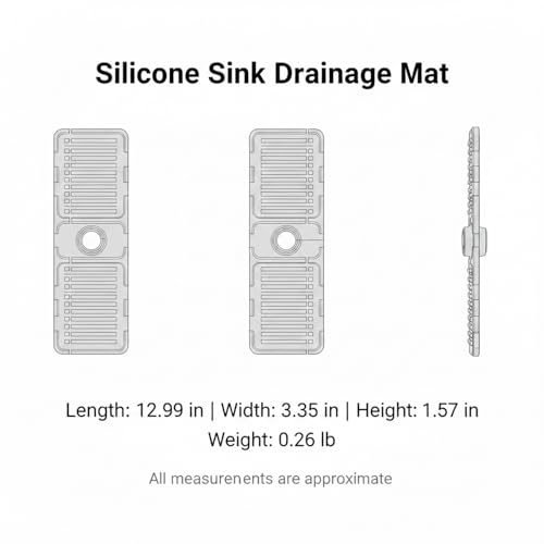 Silicone Faucet Splash Guard Mat，13 x 3.35 Inches | For Kitchen & Bathroom Sinks,Flexible Drainage Tray Design,Helps Keep Sink Area Dry,Easy to Use and Clean - color: Green