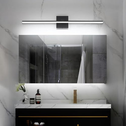 Black Bathroom Light Fixtures Modern Vanity Lights for Bathroom 24in LED Bath Lights Bar 5CCT Dimmable - color: Black- 5CCT& Dimmable, size: 24-inch