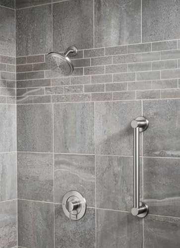 Moen YG0418BN Bathroom Safety 18-Inch Stainless Steel Modern Bathroom Grab Bar, Brushed Nickel - color: Brushed Nickel