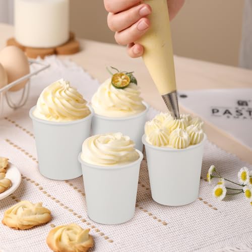 SIUQ 600 Pack 4 OZ Paper Cups, Small Disposable Paper Cups for Mouthwash | Mini Coffee Cups For Espresso, Coffee Tasting, Hot/Cold Drinks, Bathroom, Office, Picnic, Travel, Bbq & Parties - color: 600pack-4oz
