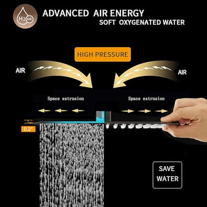 12 In Rain Shower Head High Pressure Rainfall Shower Head Bronze | Square Rain Bathroom Showerhead, High Flow, Large Stainless Steel, Ceiling Mounted, Wall Mounted, Waterfall Full Body - color: Oil Rubbed Bronze, size: 12 Inch