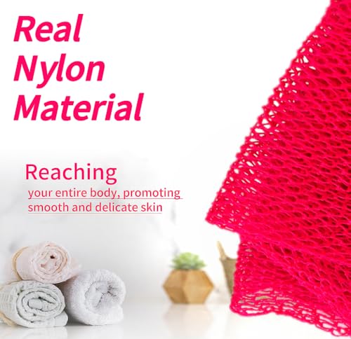 SPMKTBOZAI African Net Sponge Authentic, African Exfoliating Sponge Real African Net Black Owned, African Bath Sponge Back Scrubber, Body Exfoliator Shower Bath Accessories (Rose Pink) - color: Rose Pink