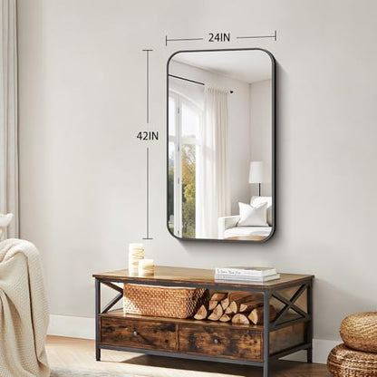 Koonmi Bathroom Wall Mirror,24x42 Inch Large Vanity Mirror for Over Sink - size: 42"L x 24"W