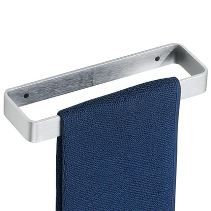 SAYAYO Brushed Nickel Hand Towel Holder for Bathroom Wall, 10 Inch Self Adhesive Towel Bar Hand Towel Rack Square Heavy Duty - color: Brushed Nickel, size: 10 Inch