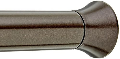 Amazon Basics No Drill Shower Curtain Tension Rod, Adjustable Length, 42-73", Bronze, Lightweight Metal - color: Bronze, size: 42-73"