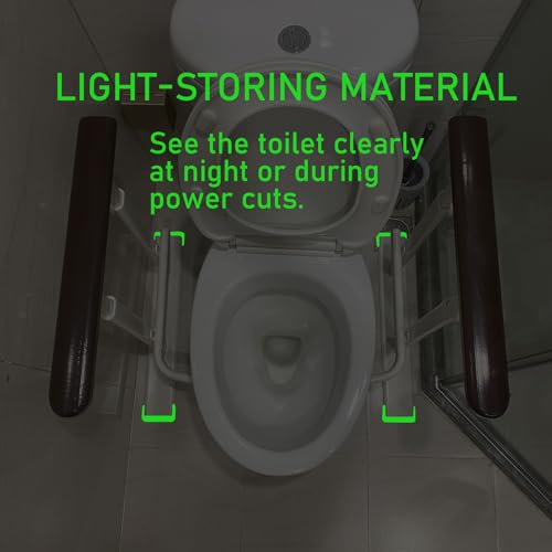 Toilet Safety Rails for Seniors - Toilet Safety Frame with Dual Pillars, Waterproof Nighttime Reflective Base, 3-Speed Height Adjustment (Brown, Double Pillar) - color: Brown