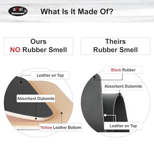 Faucet Mat Bathroom Sink Oval-Hole : AHA HOMEWARE Diatomite Rubber Bathroom Sink Splash Guard Oval Hole 2 Packs (Black) - color: Black