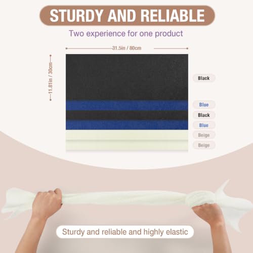 African Net Sponge 6Pcs Multi Color Spa Exfoliating Body Scrub | Fast Drying African Bath Net, Gentle Exfoliating Scrub for Full Body & Back Spa Shower - color: Black,white,blue