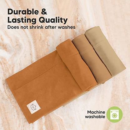KeaBabies Organic Burp Cloths Baby Boy, Girl, 6-Pack Large Burping Cloths (Terracotta) - color: Terracotta, style: Shea