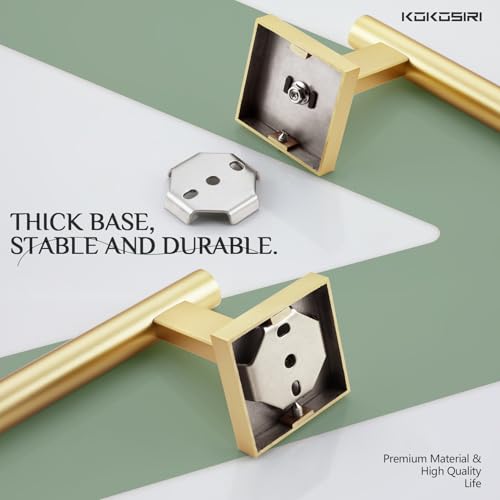 KOKOSIRI Bathroom Towel Bar Gold Hand Towel Holders Wall Mount Toilet Kitchen Cabinet Paper Holder Stainless Steel Bath Accessories, B3008BG - color: Gold, size: 1 Pack