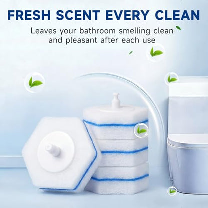 50PCS Toilet Wand Refills – Compatible with Clorox Toilet Wand, Bathroom Bowl Cleaners, Disposable Brush Replacement Head Scrubbers, Scrubbing Refill Pads with Fresh Scent, Toilet Brush Heads